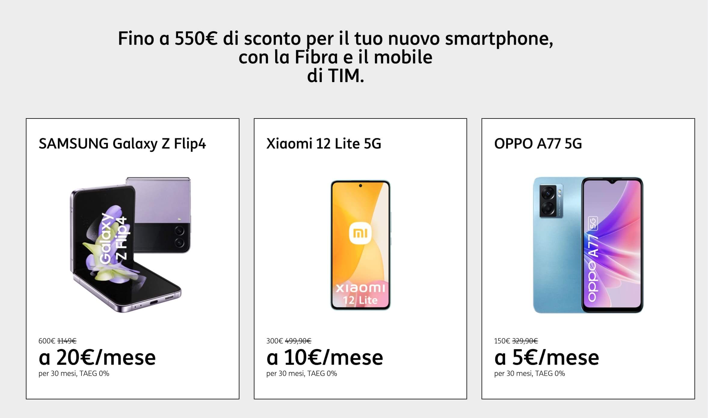 Sconto 550 euro sull'acquisto Smartphone
