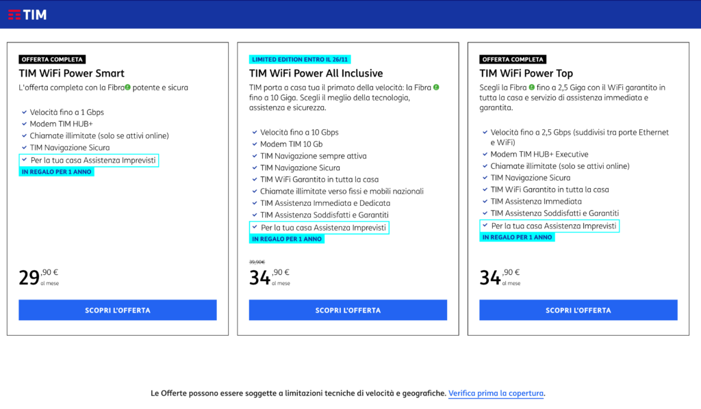 TIM WiFI Power, le nuove offerte di novembre
