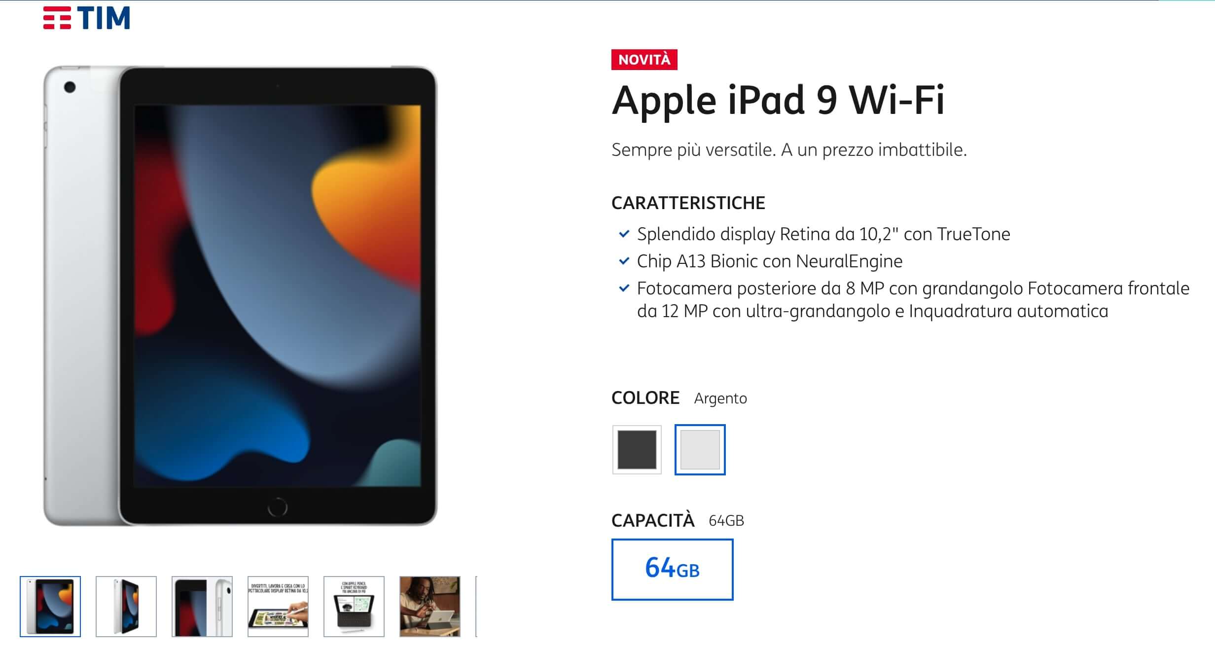 Apple iPad 9 con TIM
