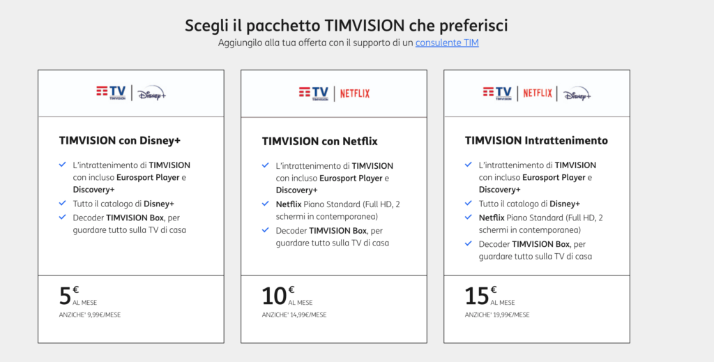 TIM WiFi Special Young + TIM Vision