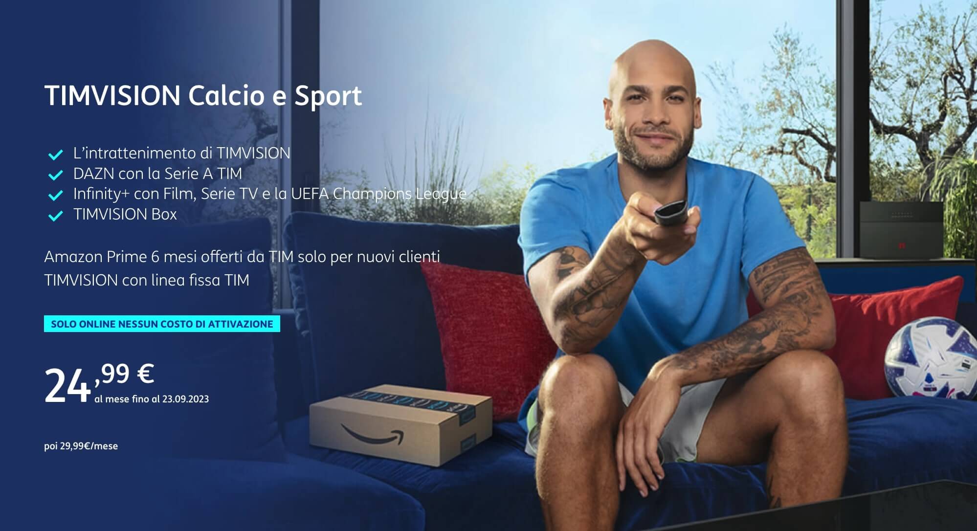 Offerta TIM Vision per la ripresa del campionato