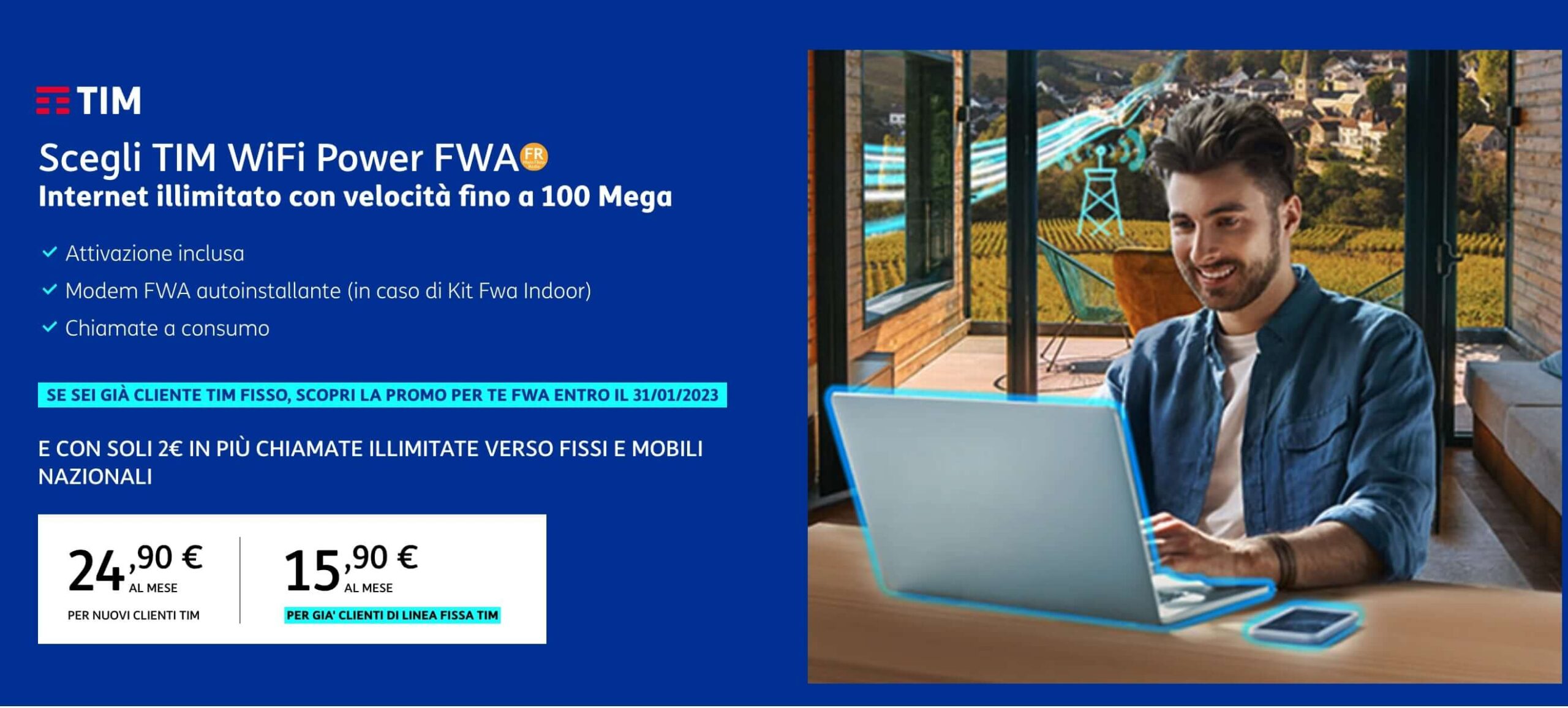 Offerta per Te con rete FWA di TIM WiFi Power FWA