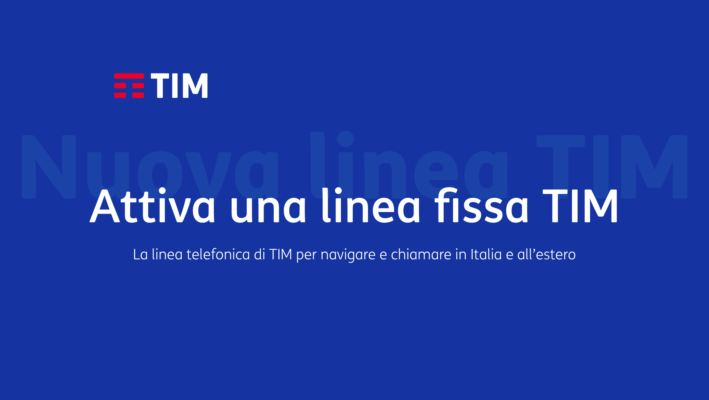 Attivazione nuova linea telefonica Internet TIM