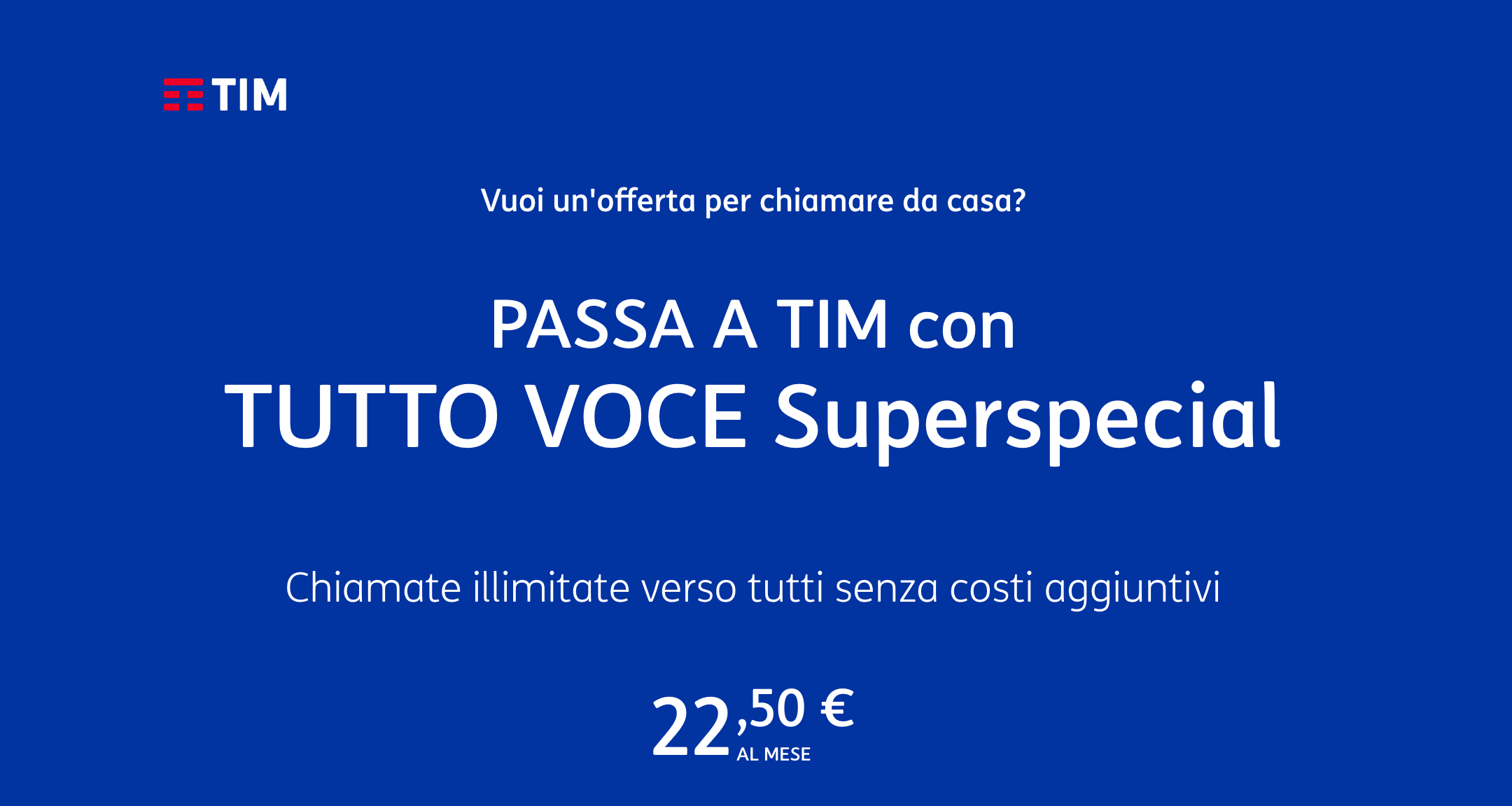 TIM offerta solo voce per linea casa
