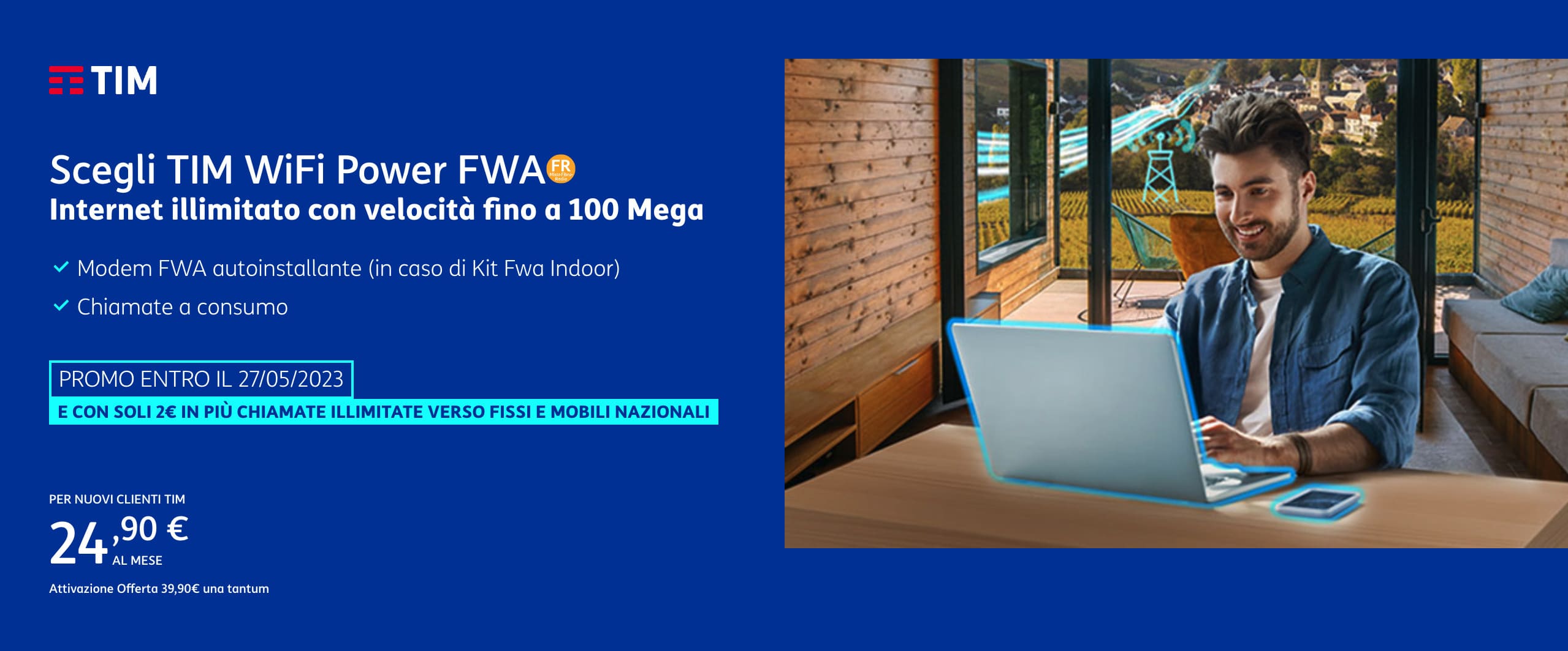 TIM FWA, offerta fibra misto radio