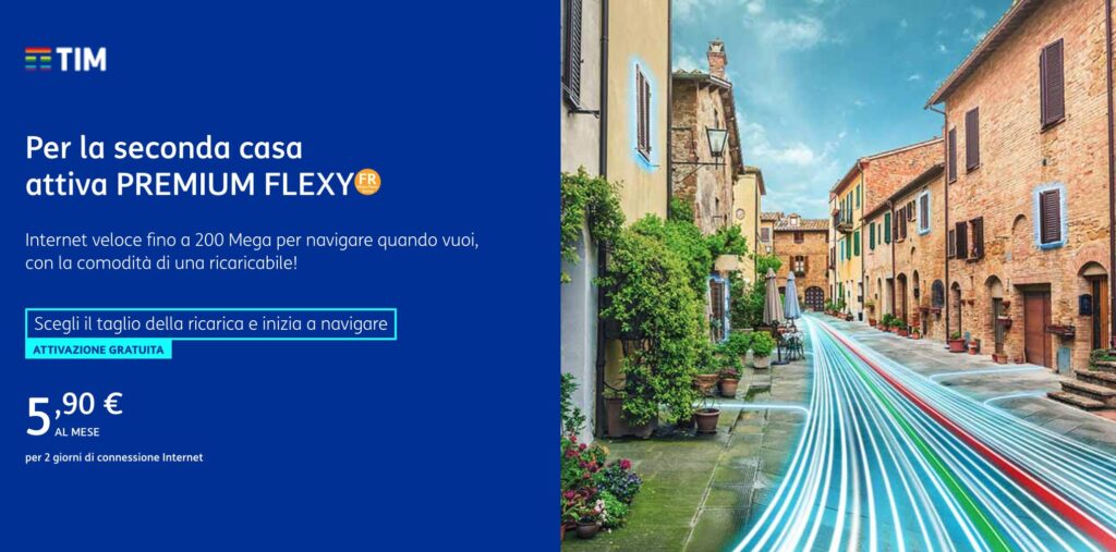 Con TIM Premium Flexy la Fibra da 5,90 €