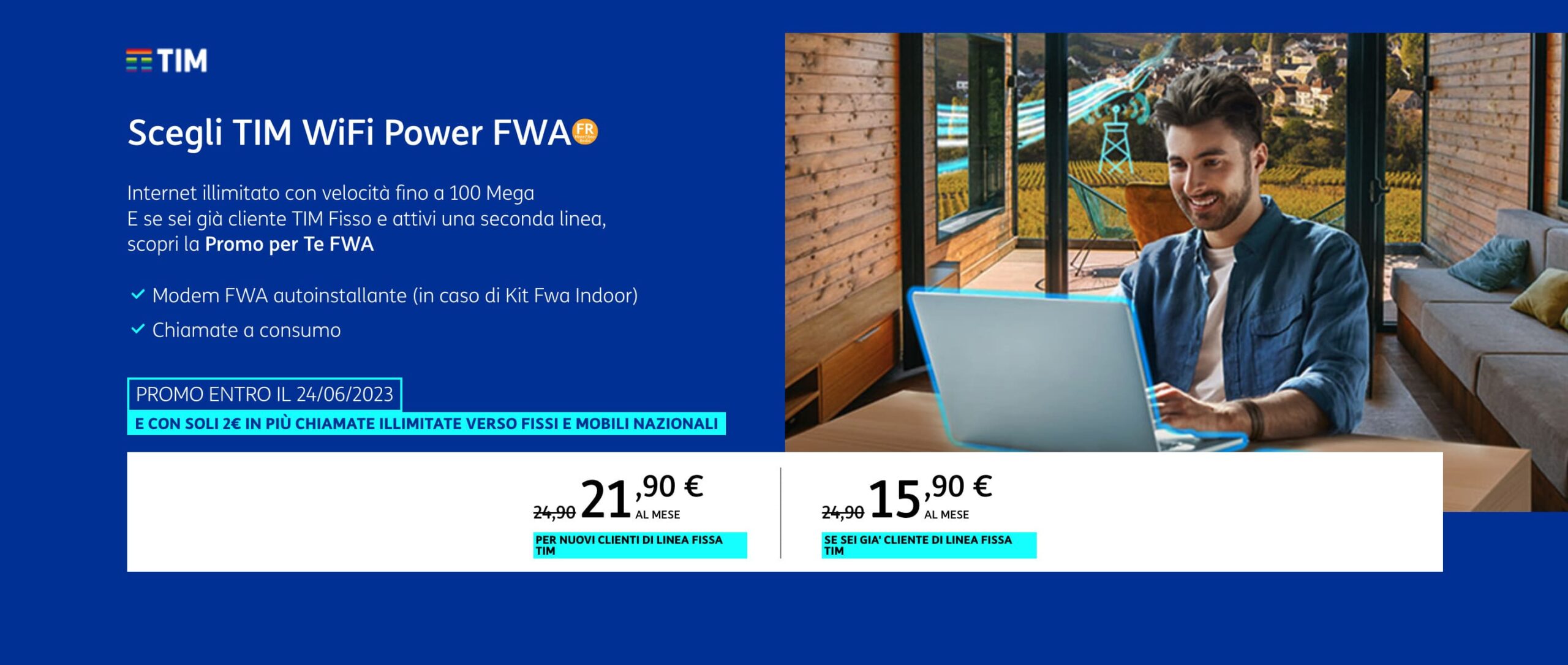 Internet per la seconda casa con FWA di TIM, sconto per sempre