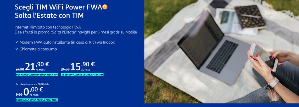 Salta l’estate FWA, per navigare gratis su mobile