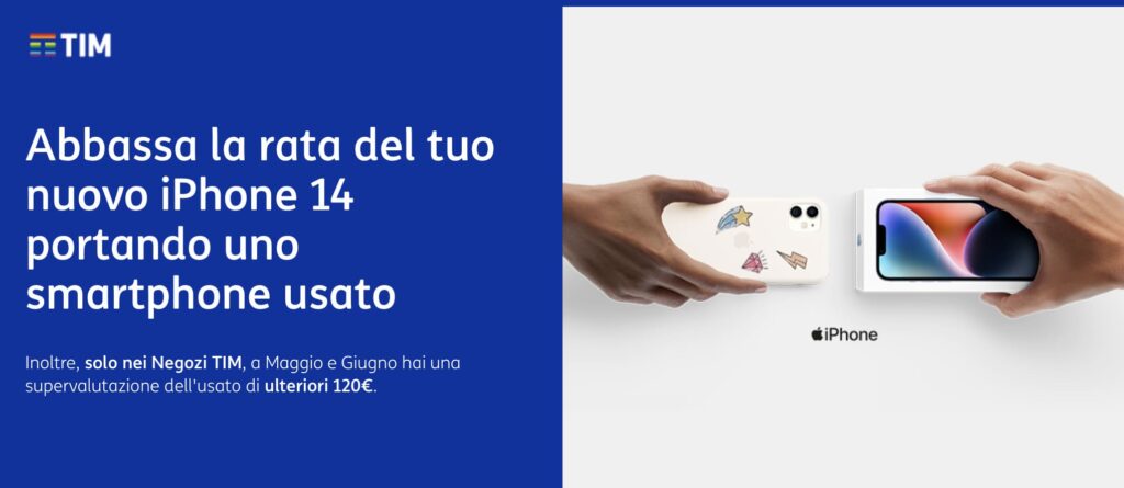Sconto su iPhone 14 grazie a super valutazione usato