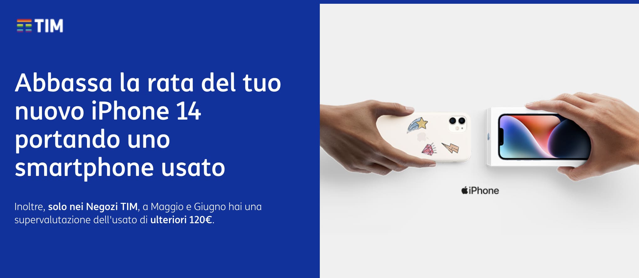 Supervaluta vecchio smartphone con sconto su iPhone 14