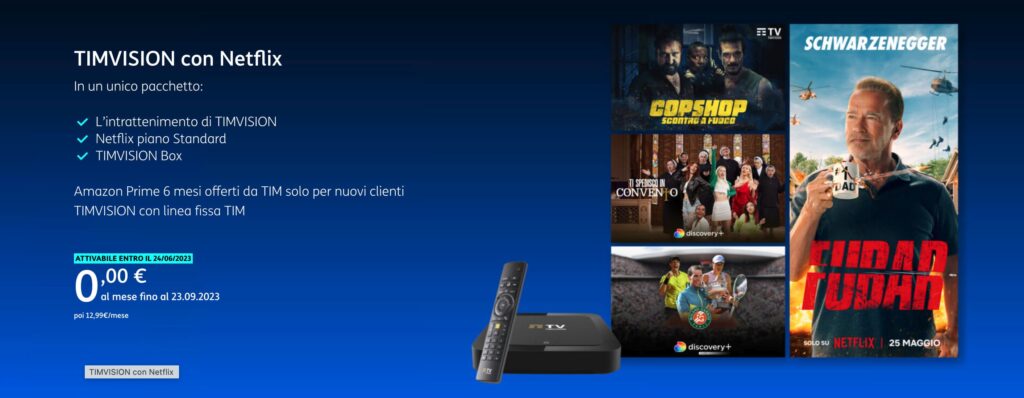 TIM e Netflix, 3 mesi gratis