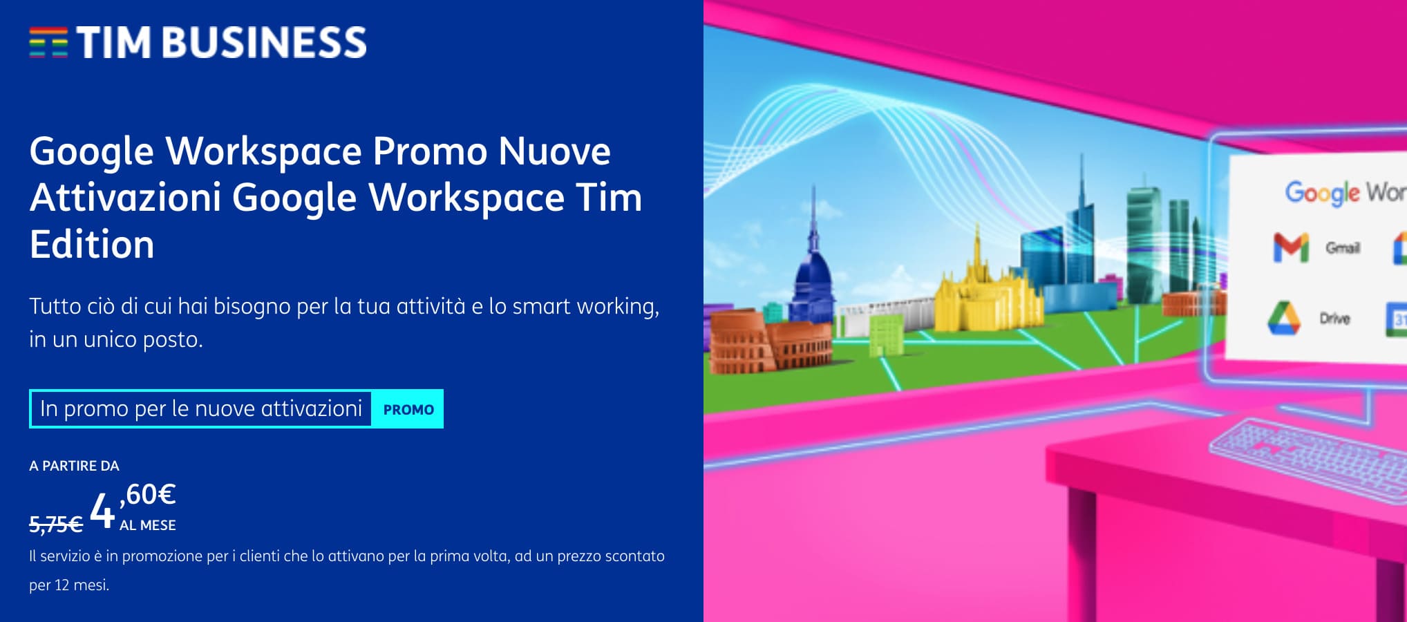 Offerta su Google Workspace con TIM Business