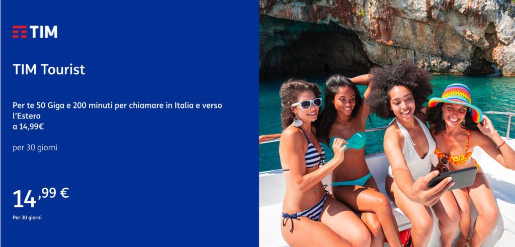 TIM Tourist, offerta per i turisti a 14,99 €