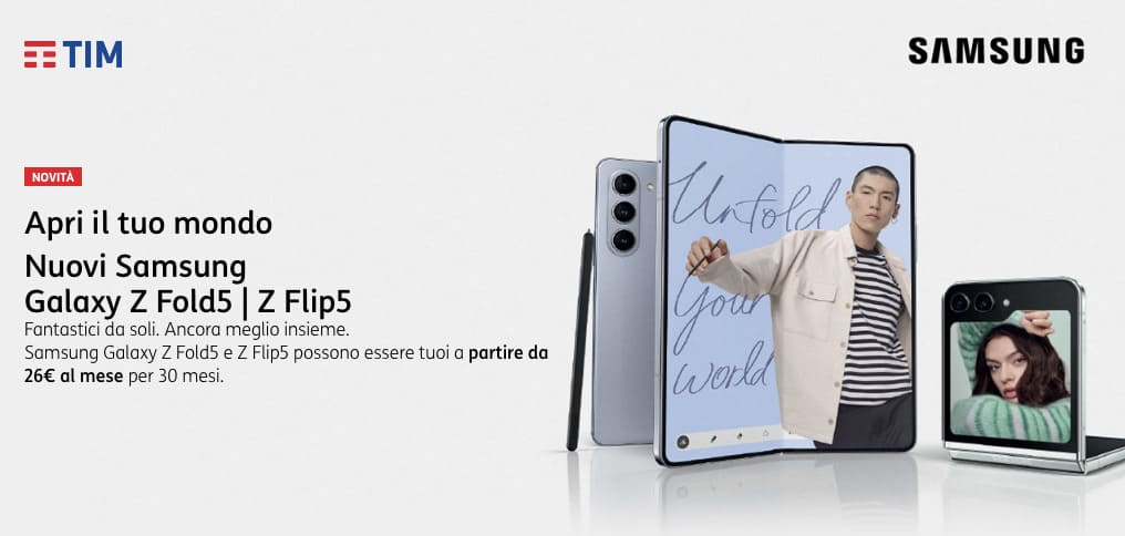 Samsung Galaxy Z Fold 5 in sconto con TIM