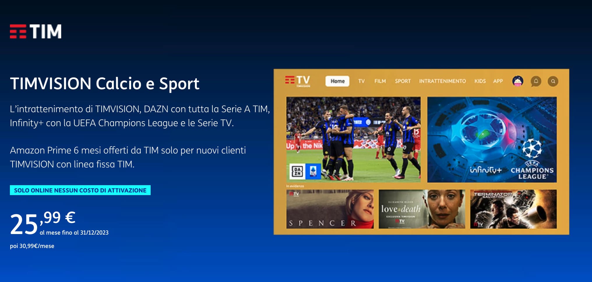 L'offerta TIMVision per il calcio e lo sport