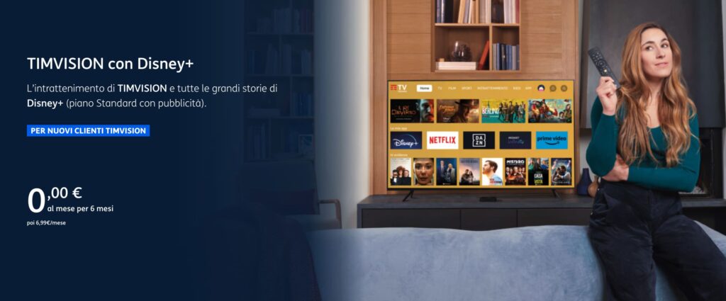Disney+ gratis per 6 mesi con TIM