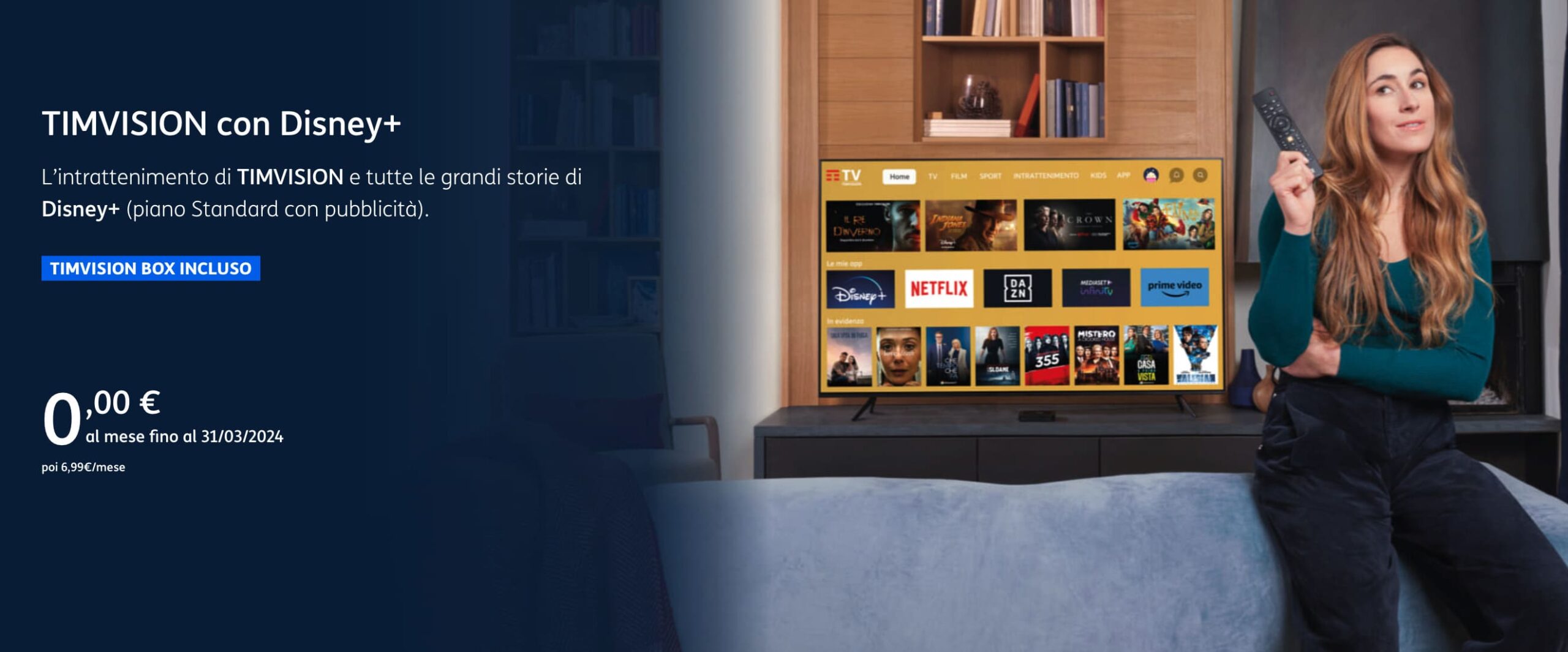 Offerta con Disney+ gratis fino al 31 marzo 2024 grazie a TIMVision