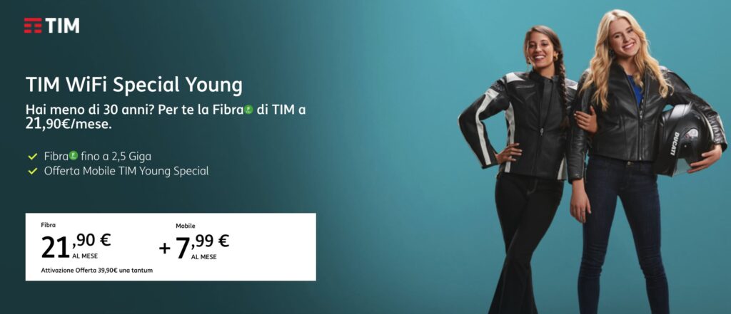 Fibra e mobile a 29,89 € per i giovani