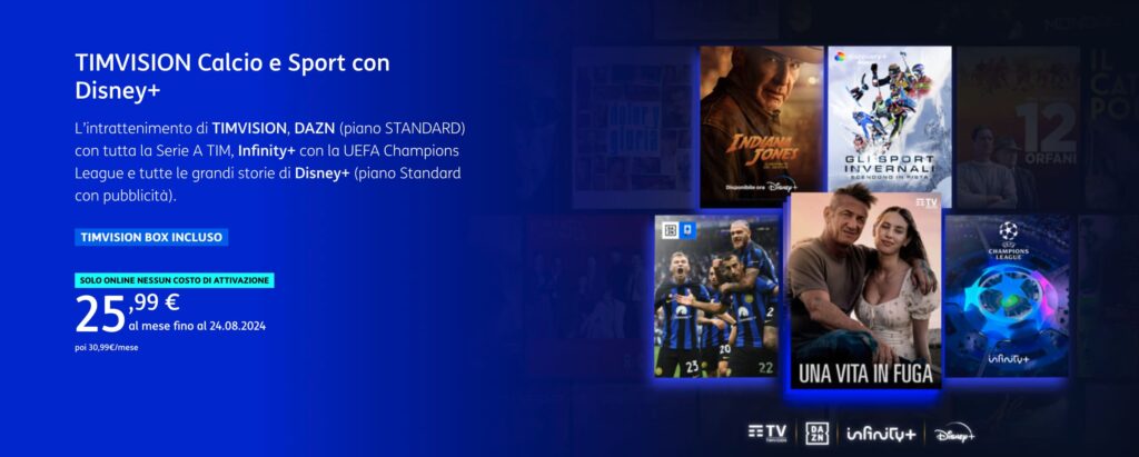 Offerta per calcio e sport con Disney+ a 25,99 € al mese