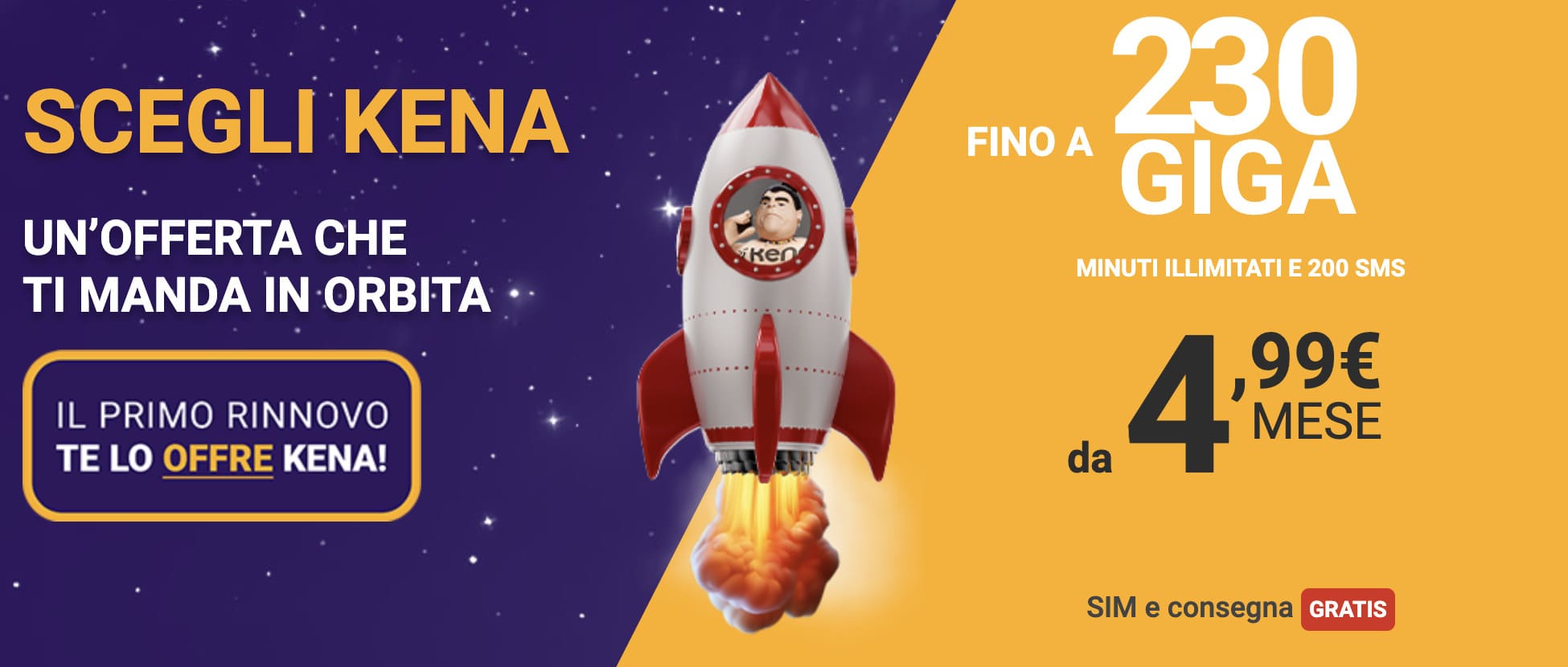 Offerte Kena da 4,99 € al mese