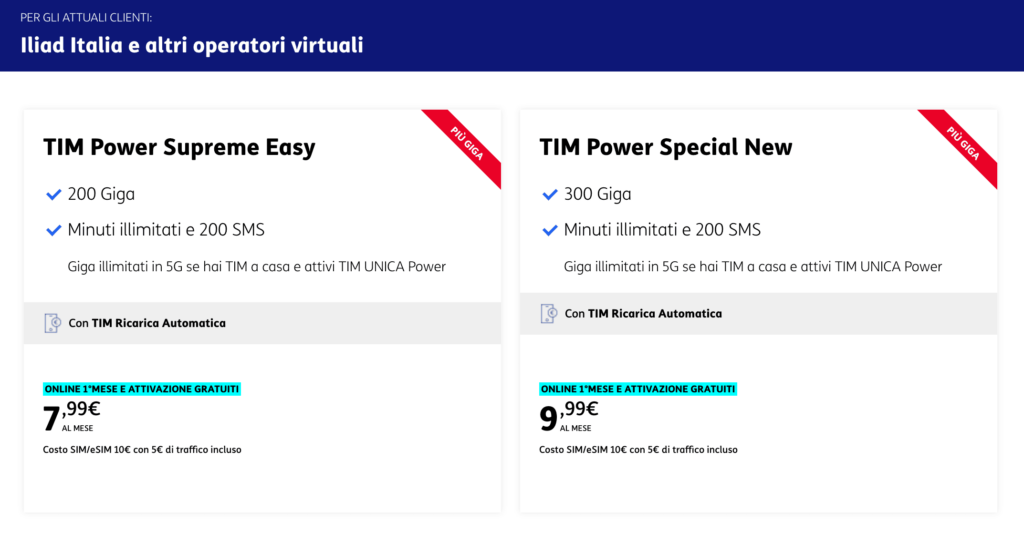 Passa a TIM per avere fino a 300GB