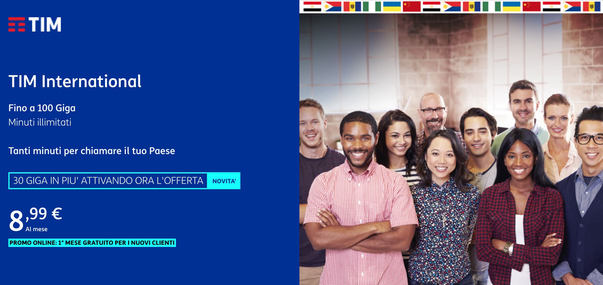TIM International con più Giga disponibili