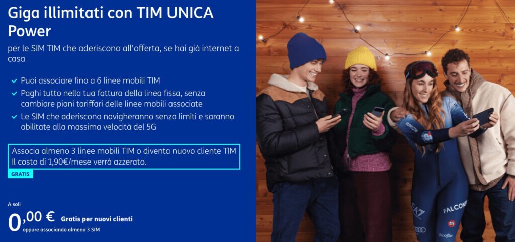 TIM Unica Power Gratis, come averla