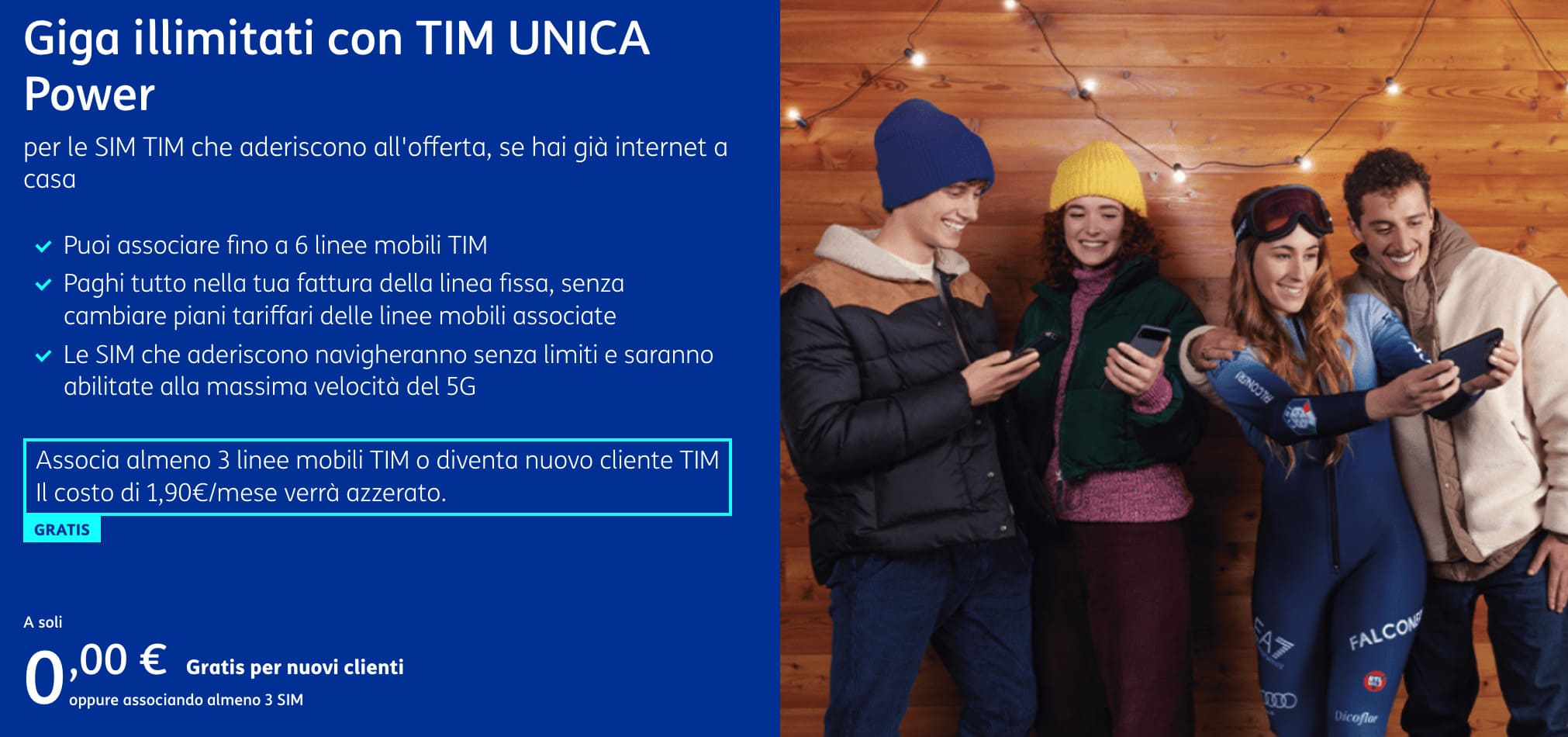 Le condizioni per attivare TIM Unica Power gratuitamente