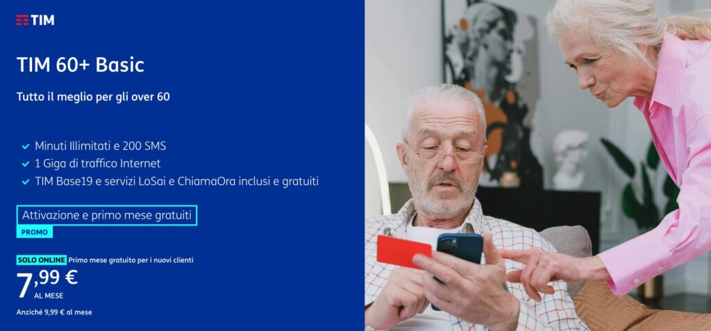 TIM 60+ Basic a 7,99 €