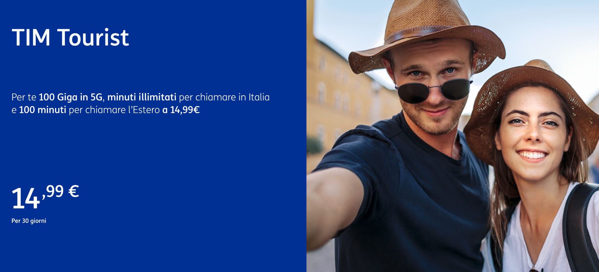 Offerta TIM Tourist, con 100 GB e chiamate verso l'estero