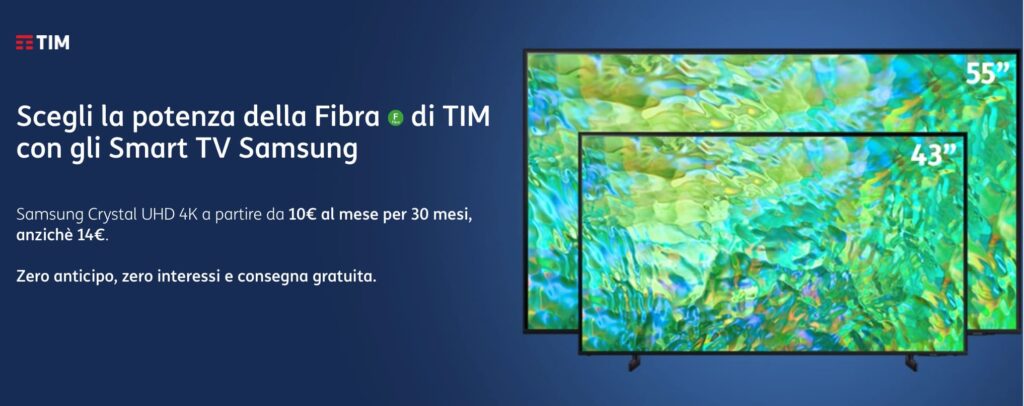 Smart TV Samsung in offerta a rate