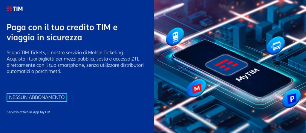 TIM Tickets su APP MyTIM