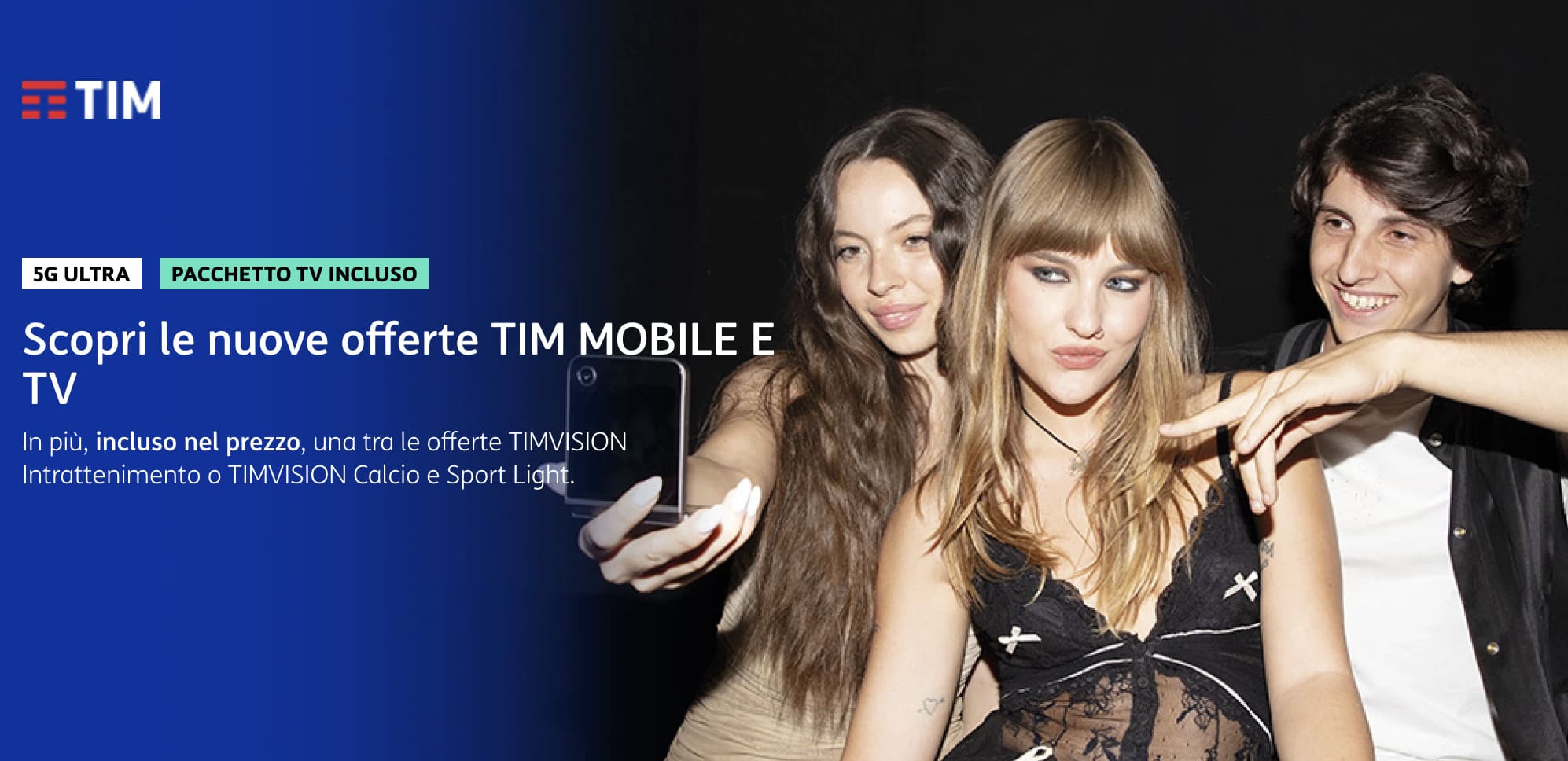 Offerta TIM Mobile + Offerta TV da 14,99 € al mese
