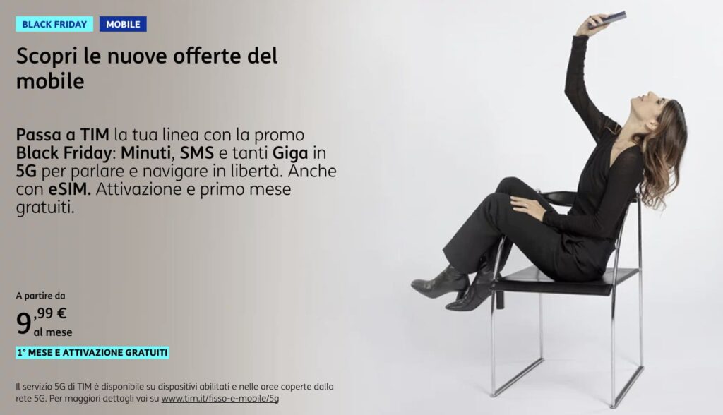 Black Friday TIM 2024 con smartphone in sconto