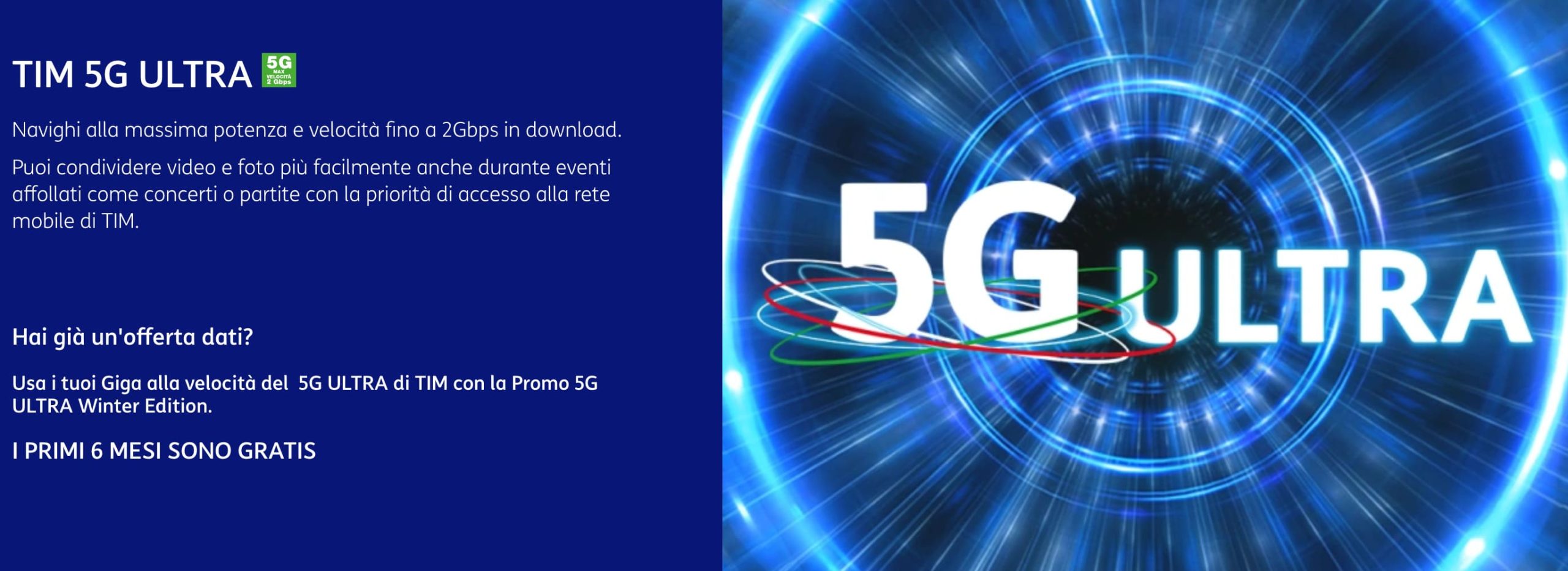 Opzione 5G Ultra per i clienti TIM