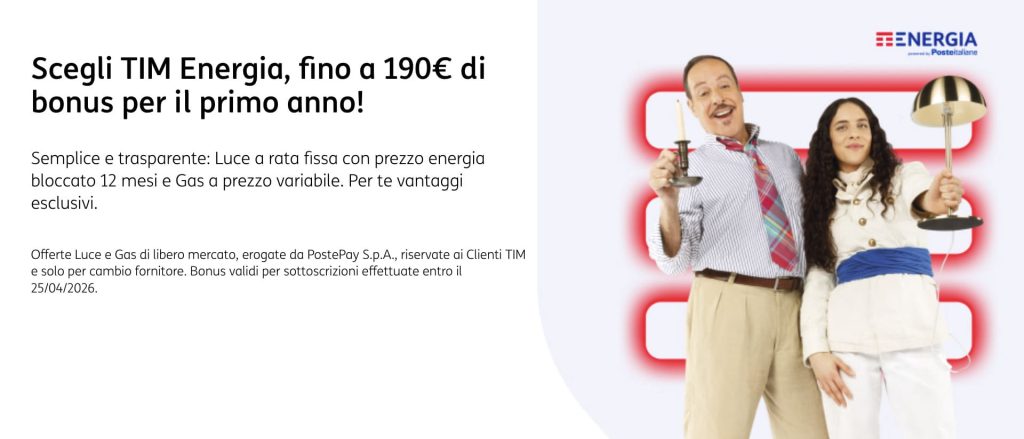 TIM Energia con Mobile e Fibra