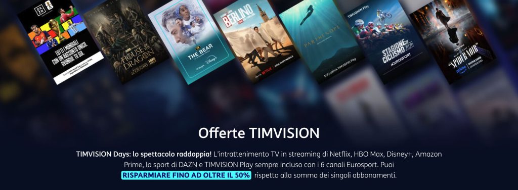 TIMVision da 4 € al mese