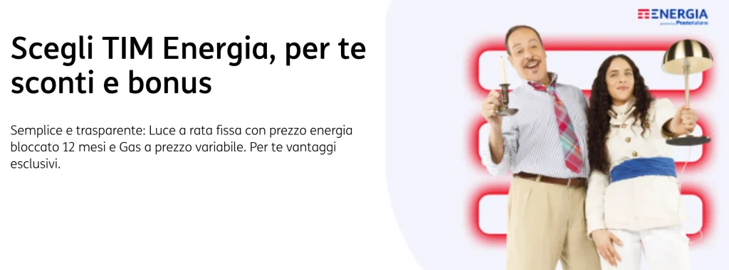 Energia in offerta attivando la fibra con TIM