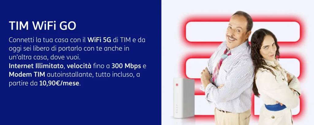 TIM WiFi Go gratis attivando la Fibra di casa