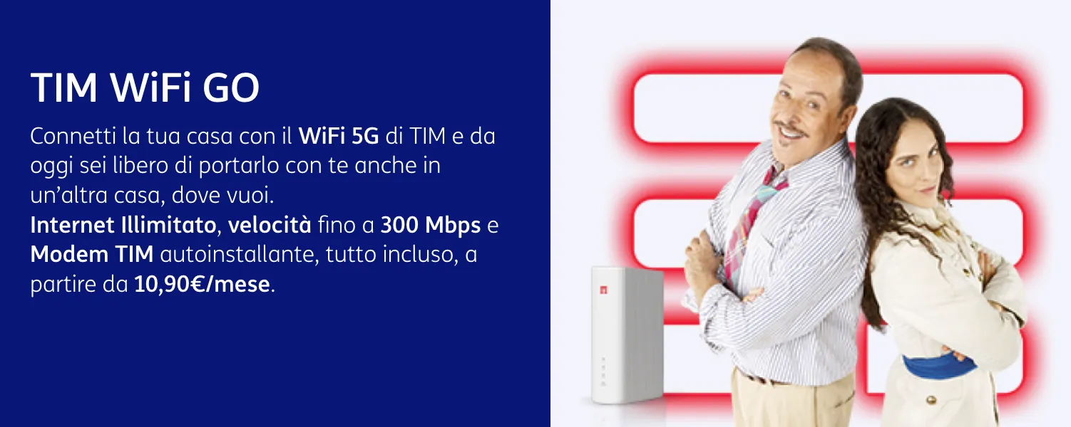 TIM WiFi Go gratis attivando la Fibra
